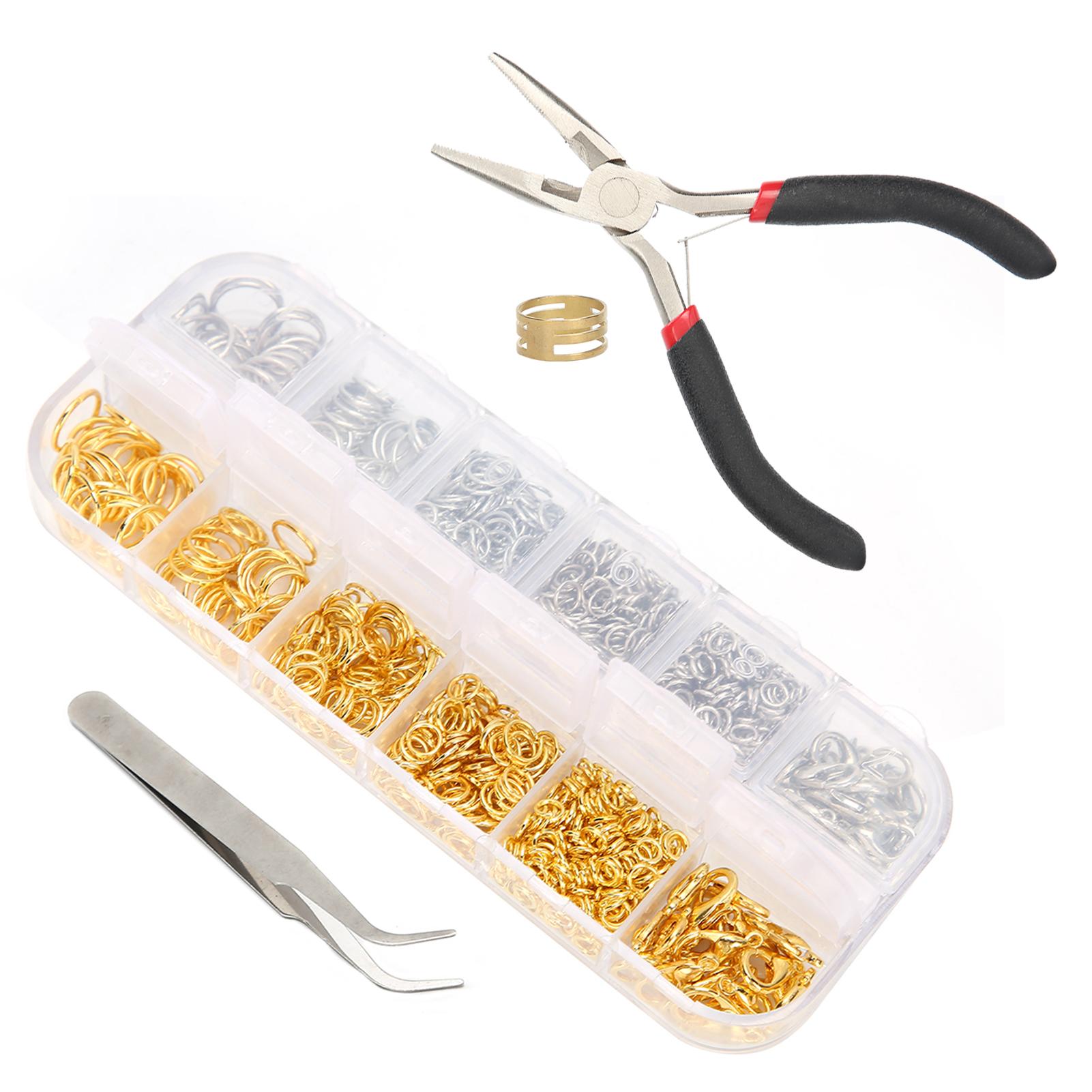 

Ring Lobster Clasp Kit with tools Jewelry Earrings necklaces DIY Making Accessory