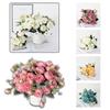 Fake Flowers Artificial Roses Bunche Bouquet Wedding Photography Prop Decor Home
