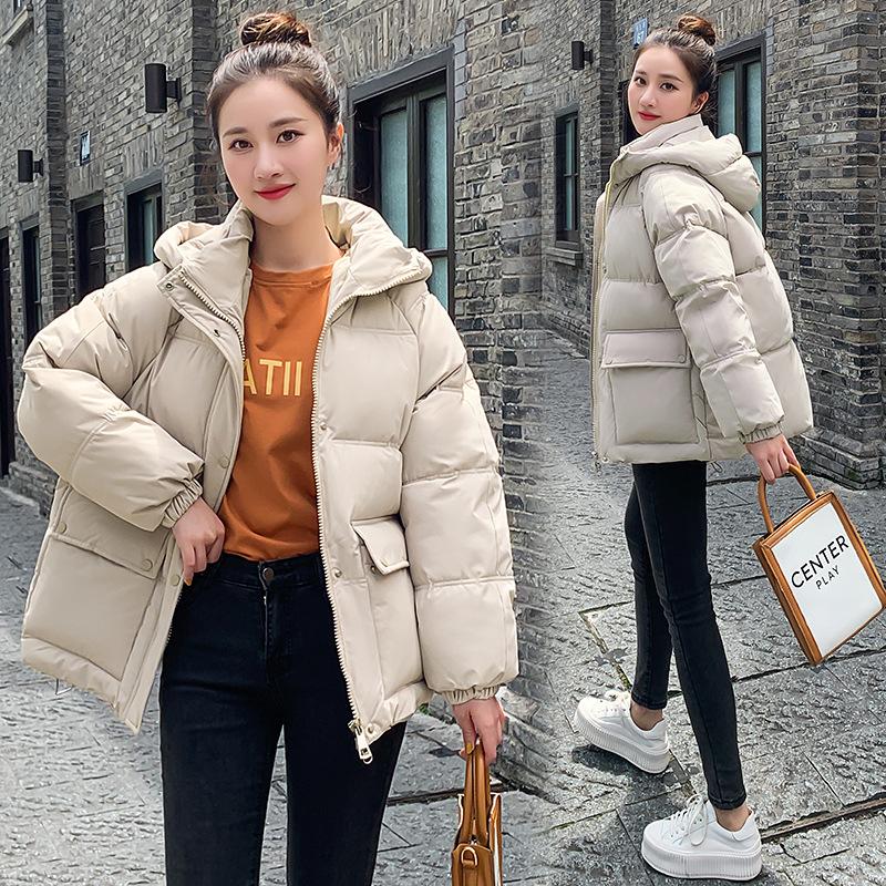 Padded clothes women's winter clothes new down padded clothes women's loose hooded short thickened women's padded jacket
