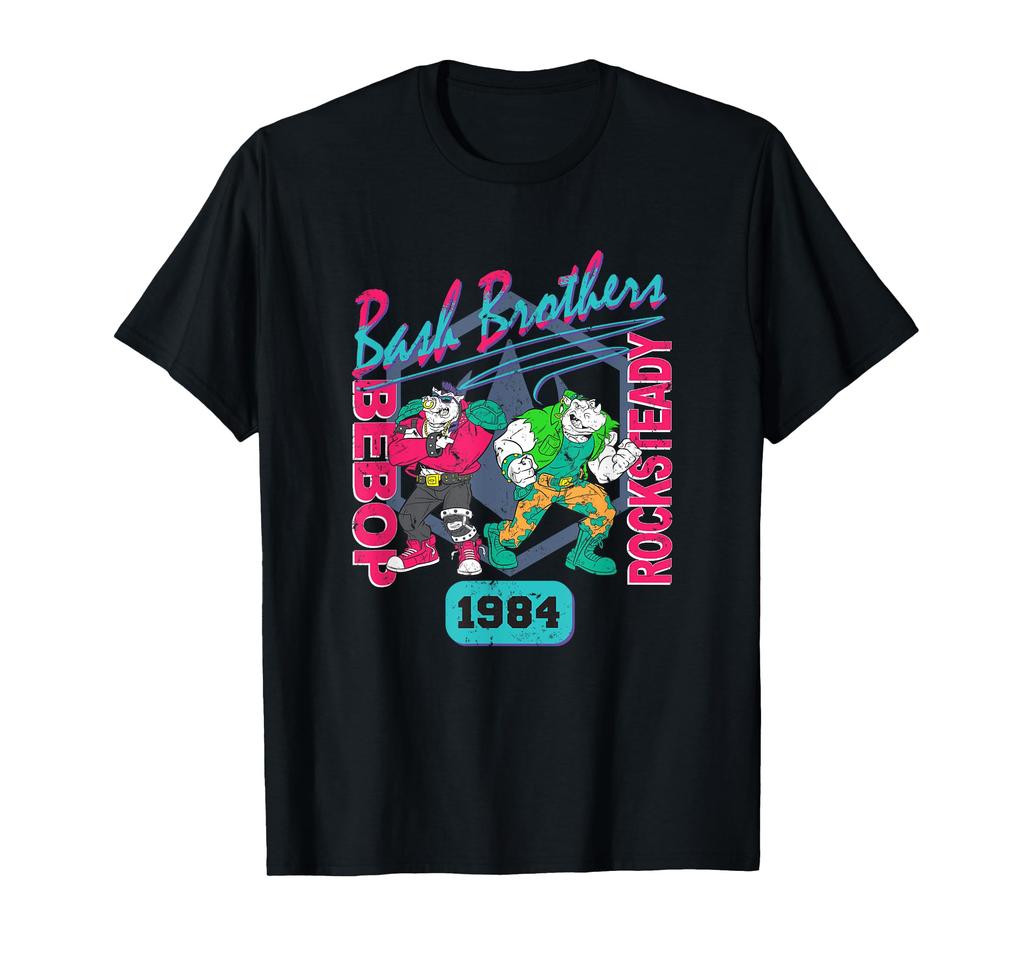 Teenage Mutant Ninja Turtles Bash Brothers Rocksteady Retro T-Shirt