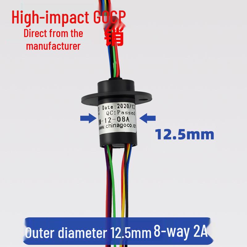 8-Way 2A Electrical Slip Ring Card Dispenser - 12.5mm Rotating Connector Conductive Brush