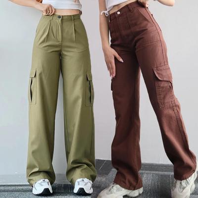 Modne, oversize'owe spodnie Cargo Damskie spodnie dresowe na co dzień Luźne spodnie Pantalon Luźne spodnie