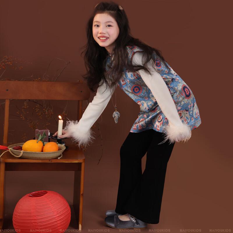 NAIYOUKIDS Girls' New Chinese Style Cheongsam Dress