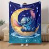 1 pezzo, "Stitch Notte di Luna Cielo Stellato Coperta Decorativa per la Casa Perfetta per Divano, Letto, Viaggio"