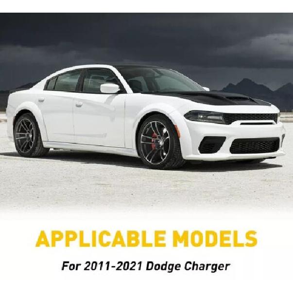 6x For 2011- Dodge Charger Door Pillar Post Trim Cover Set Piano Gloss Black