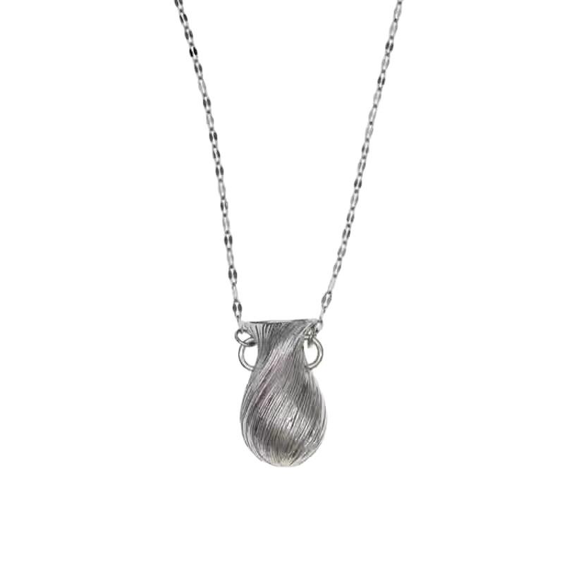 Elegante Silber-Skizzen-Vase Anhänger Halskette - 2025 Kollektion: Vielseitiger High-End-Schmuck für Frauen