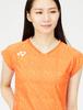 Short Sleeve Shirt Game Shirt Orange S [Yonex] (Fitted Shirt) Women's (005)