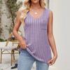 Women's Fashion Casual Short Sleeve Basic Texture Solid Color V-Neck T-Shirt Tops