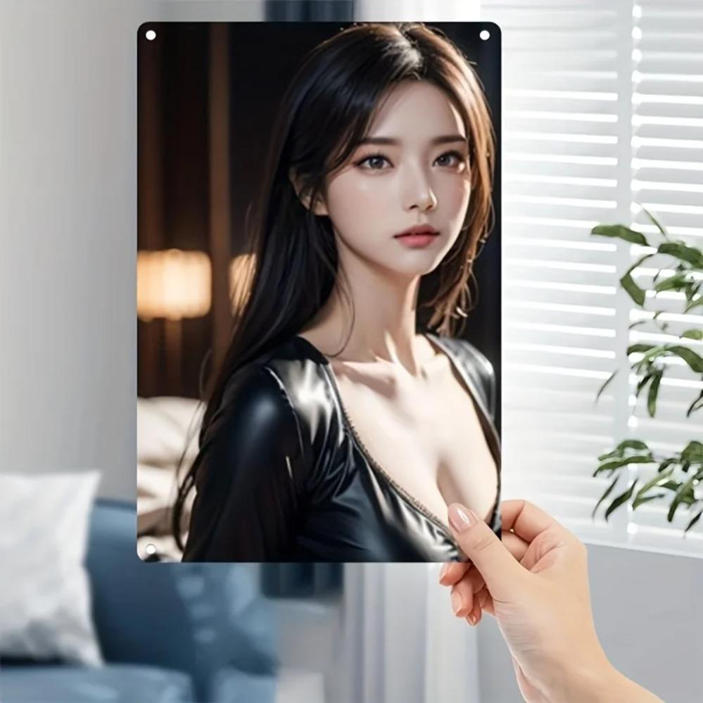 Elegant Heart Metal Wall Sign, Waterproof Iron Art for Home Bar Cafe Decor, Christmas Gift