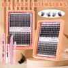 False Eyelash Extension Set, Single Tuft Of Hair 175 Tufts, Dense Makeup, Big Eyes D Curled Eyelashes