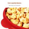 Mikrovågssilikon Popcornmakare med Handtag, Lock och Vikbar Skål