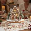 Christmas Decorations for Fireplace Acrylic Table Decor, Gingerbread House Tree Ornaments, Holiday Home Waterproof Desktop Living Room Bedroom Office