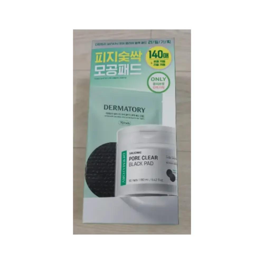 Dermatory Salicinic Pore Clear Black Toner Pads (70 pads + 70 refills)
