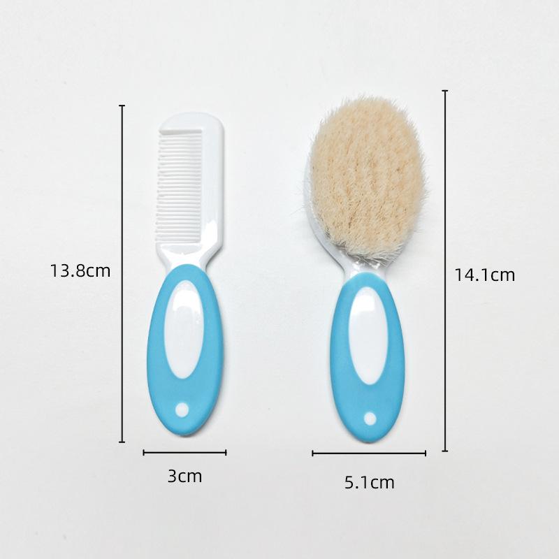 Soft wool baby shampoo bath brush set, baby bath rub bath soft hair cleaning brush