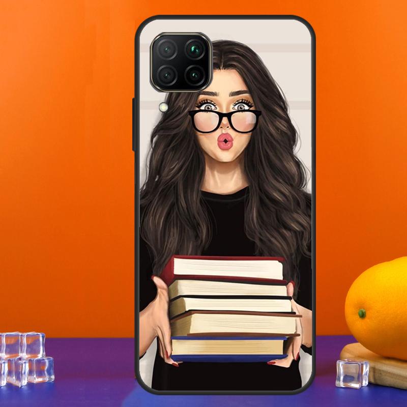 Brunette Blonde Girl Cute For Huawei Nova 12s 12i 11i 8i 9 10 SE Y91 Y90 Y60 Y70 Y72 Y61 P20 P40 Lite P30 P60 Pro Case