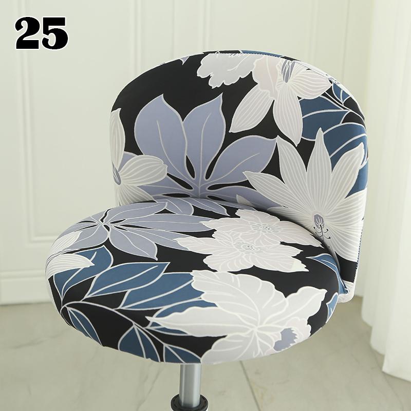 Elastic Arc Chair Cover Bar High Stool Cashier Bank Stool Cover  Kitchen Chair Cover Dining Home Decor Seat Cover