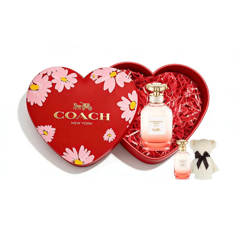 Набор парфюма COACH California Dream Женская подарочная коробка в форме сердца Туалетная вода EDT Аромат California Dream 40 мл/60 мл/90 мл + 4,5 мл New York Женская коричневый