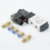 4V210-08 Solenoid Valf DC 24V Pnömatik Erkek Konnektörler Kontrol Susturucuları