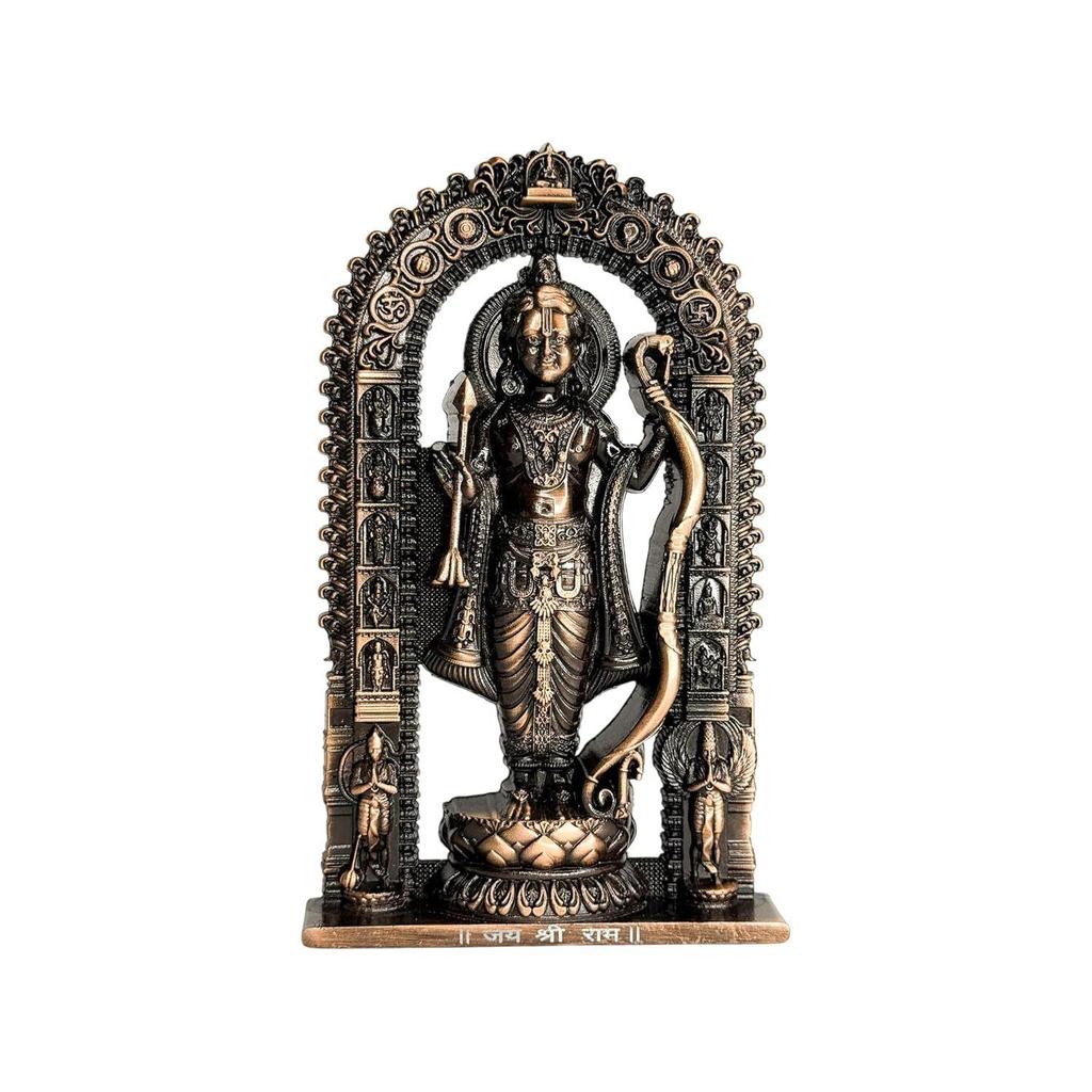Artbiz Metallkollektion Ram Lalla Murti | 6 Zoll Kupfer Lord Ram Idol für Heimtempel | Ayodhya Shri Ram Statue
