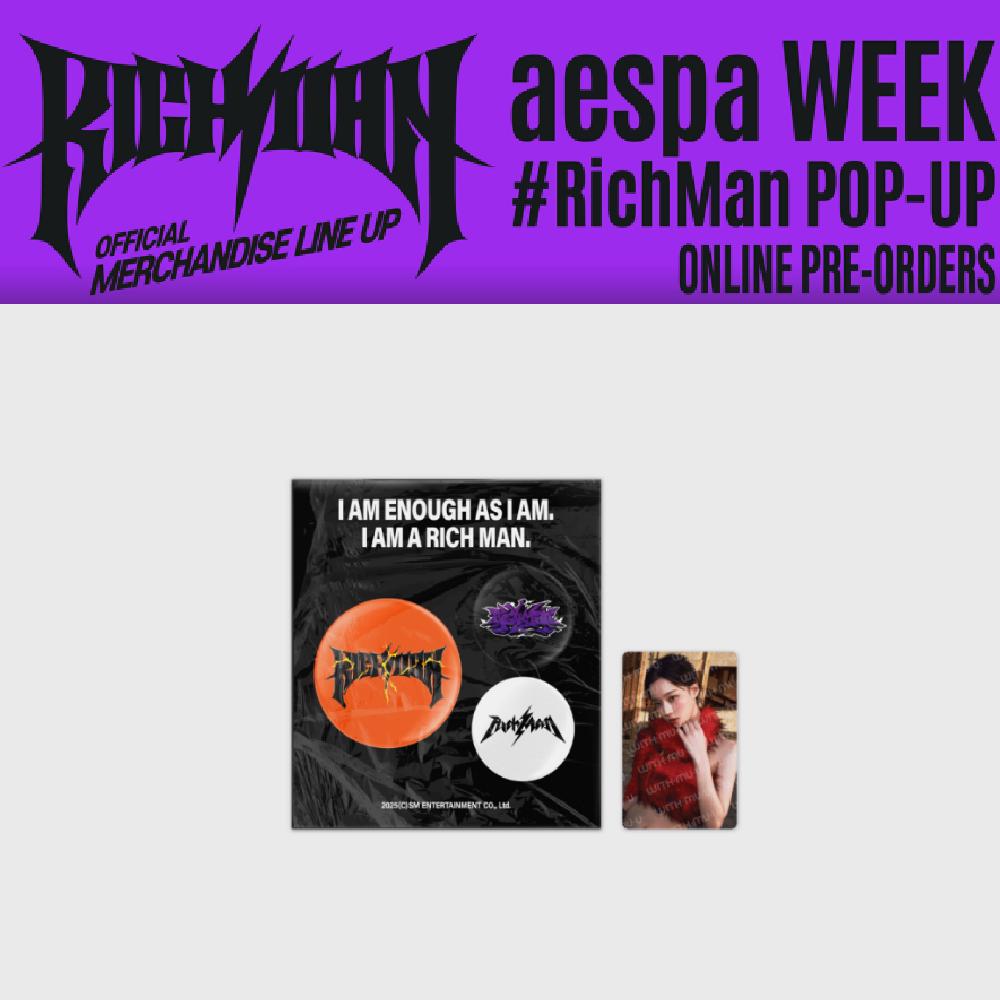 

Предзаказ aespa WEEK Набор значков «Богатый мужчина» NINGNING