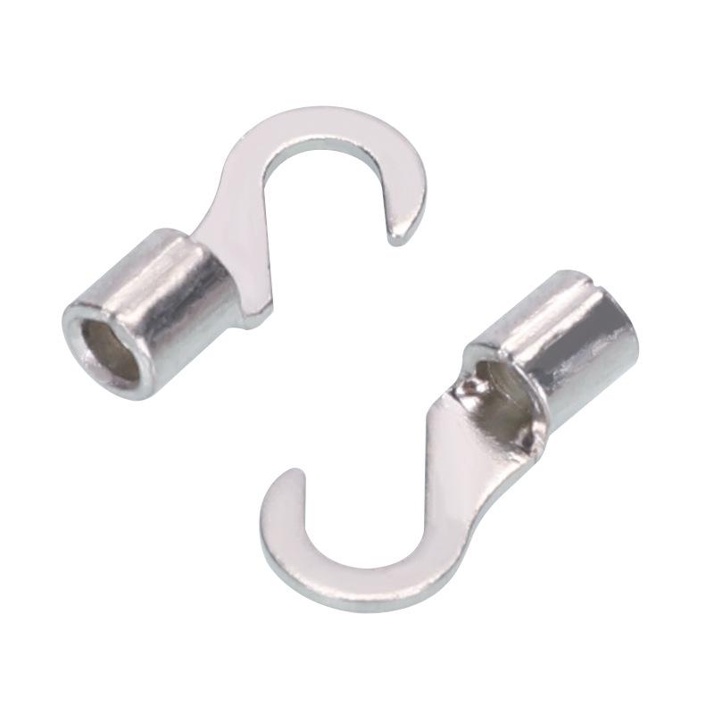 KT Copper Lug Hook-shaped Bare Terminal 1.25 2 5.5 Cold Crimp Purple Copper Hook