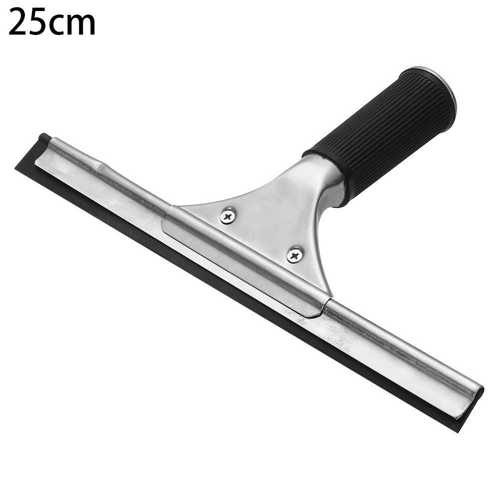 Professional Stainless Steel Window Squeegee Wear-resistant Durable Glass Cleaner Practical Rubber Wiper Blade Cleaning Tool
