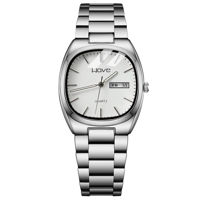 Watch Fashion Men S Watch Square Calendar Quartz Watch Steel Belt Watch Luminous Versatile Naked watch