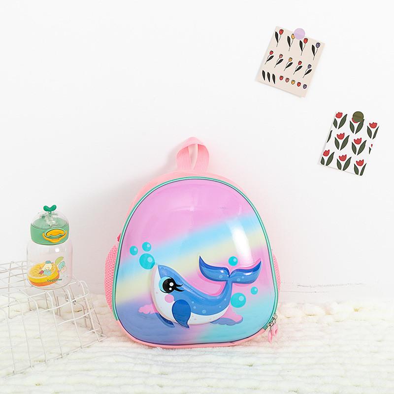Adorable Cartoon Dolphin Preschool Backpack Lightweight For Boys And Girls Ages 3 To 6