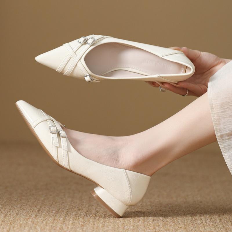 Fashion Spring And Autumn New Fashion Casual Low Heels Women Shoes Pointed Toe Elegant Women Pumps Versatile Women Single Shoes