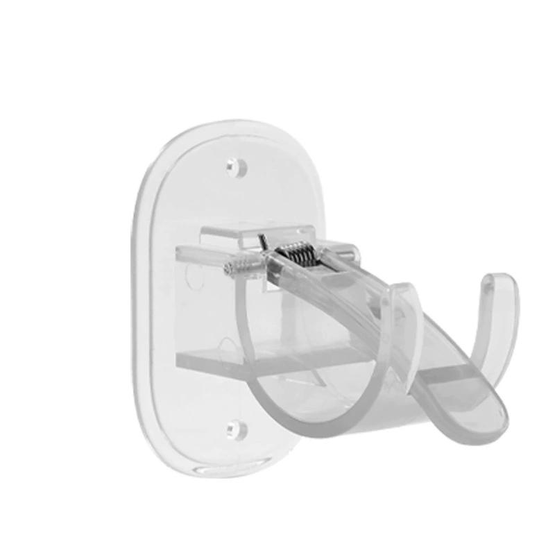 1/2Pcs Adjustable Curtain Rod Clip Self Adhesive Clamp Hook Curtain Rod Holder Wall Bracket Holder Nail-Free Wall Hanging Clip