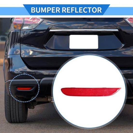Rear Left Bumper Reflector No.26565JJ90A/265656CA0A for Nissan Rogue 14-22 Red