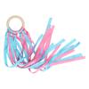Baby Teether Infant Colourful Ribbon Wooden Sensory Teething Ring Toy for Toddler
