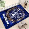 1PC Custom Name Zodiac Goat Art Theme Floor Mat Ideal for Living Room, Game Rooms, Office, Bedroom,Floor Mat Playful Design