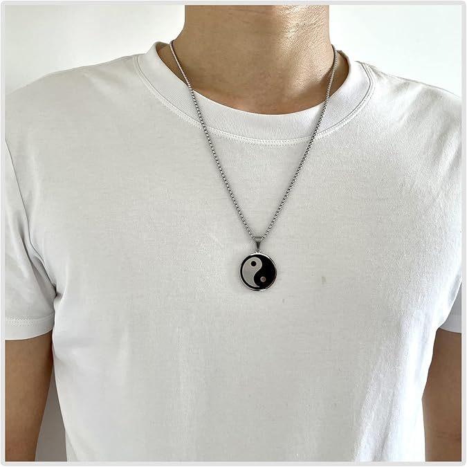 Yin en Yang Corrosie Ketting Hip Hop Tai Chi Bagua Titanium Staal Hanger
