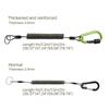 Multifunctions Fishing Safety Lanyards Retractable Coiled Tethers with Carabiner