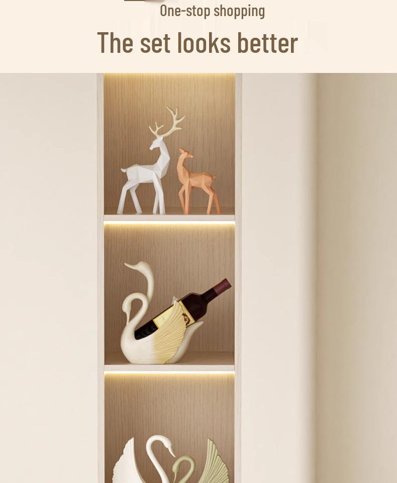 Elegant Swan Ornament for Living Room and Wine Cabinet Décor - Ideal Housewarming or Wedding Gift