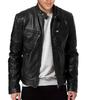 Men's leather jacket stand-up collar trend autumn new leather jacket handsome locomotive clothes youth large size coat men