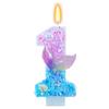 Number Shaped Birthday Candle 0-9 Glitter Design with Decorative Elements for Cake Decoration and Party Supplies Suitable for Baking Events