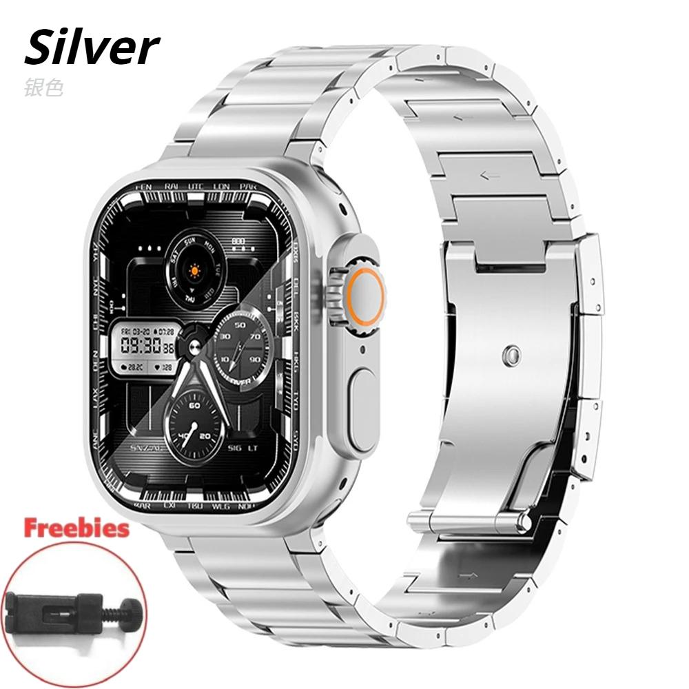 Titanium Metal Strap for Apple Watch Band Ultra 3 49mm 46mm 45mm 44mm 42mm Luxury Men Bracelet Iwatch Series 11 10 9 8 7 6 SE 5 4 41mm 40mm 38mm