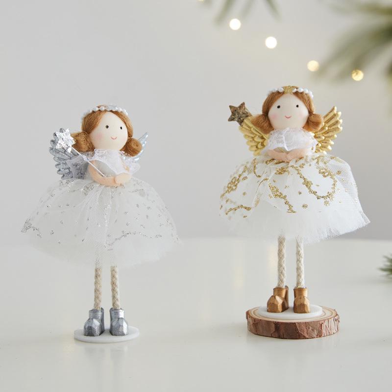 New Angel Girl Doll Pendant: Christmas Tree Decoration with Gauze Skirt