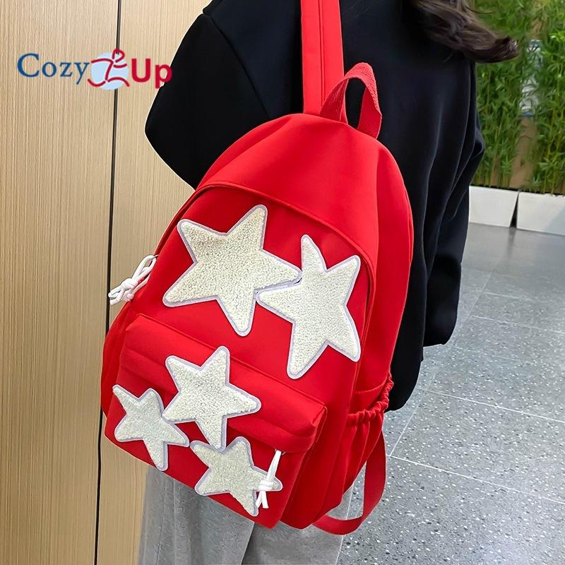 Рюкзак Cozy Up Star большой емкости, студенческий рюкзак, женский рюкзак 39x29x12cm красный