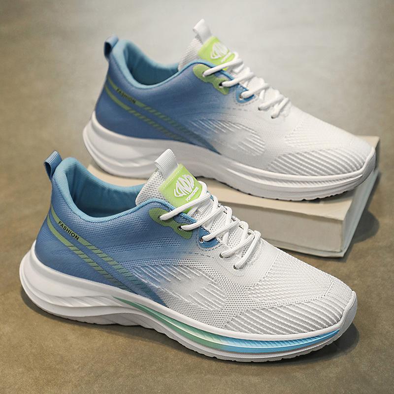 Spring outdoor mesh fly-woven sneakers men's shoes
