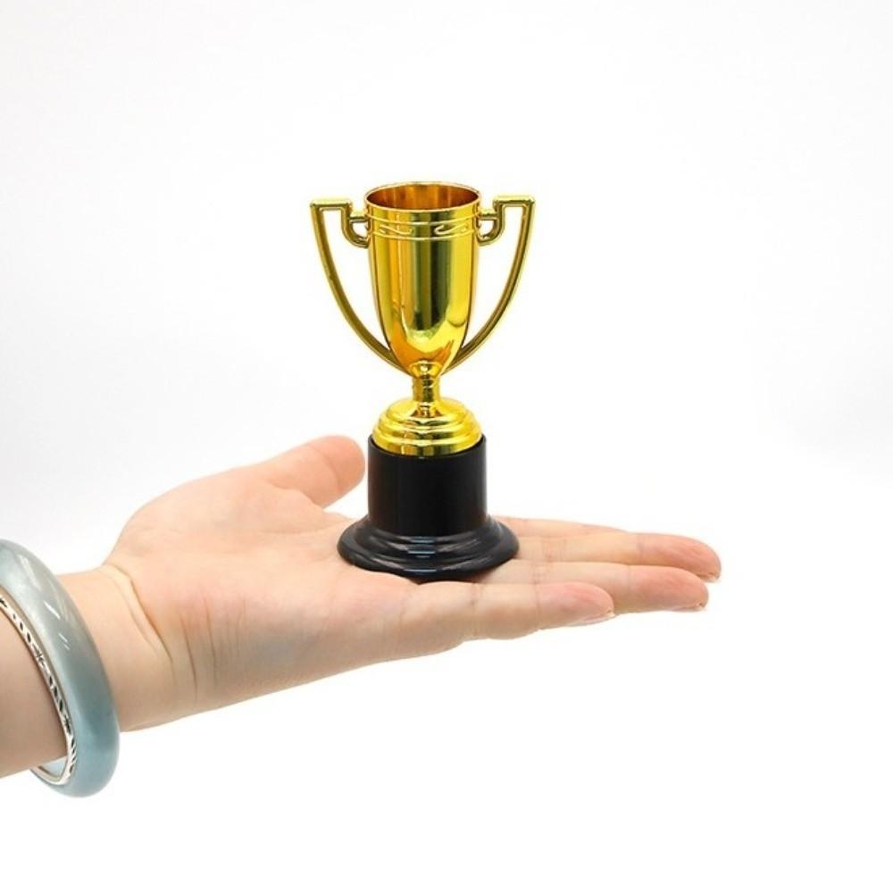 Plastic Material Gold Plated Trophies Small Size Mini Trophy Prize Plastic Trophy Set  For Kids