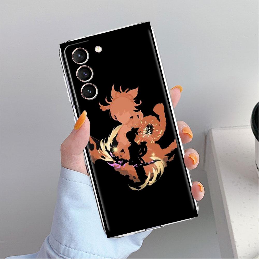 Anime Genshin Impact Clear Case For Samsung Galaxy S22 S20 FE S21 S10 S9 Plus Note 20 Ultra 10 Lite Transparent Phone Shell