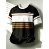 Moda Uomo T-shirt da Uomo Stampata 3D Girocollo Manica Corta Trendy Streetwear