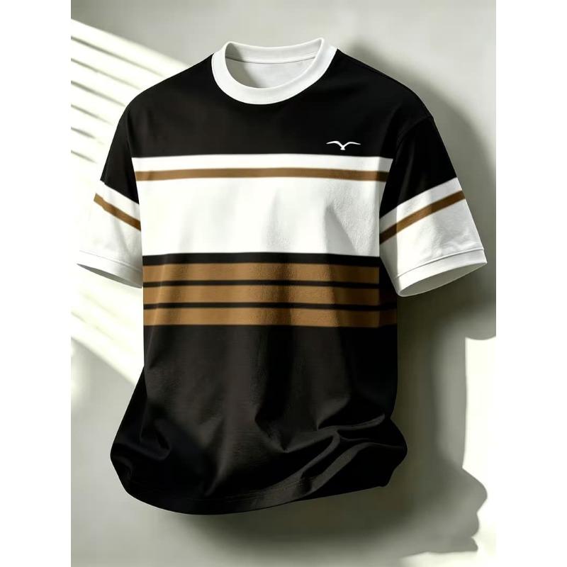 Moda Uomo T-shirt da Uomo Stampata 3D Girocollo Manica Corta Trendy Streetwear
