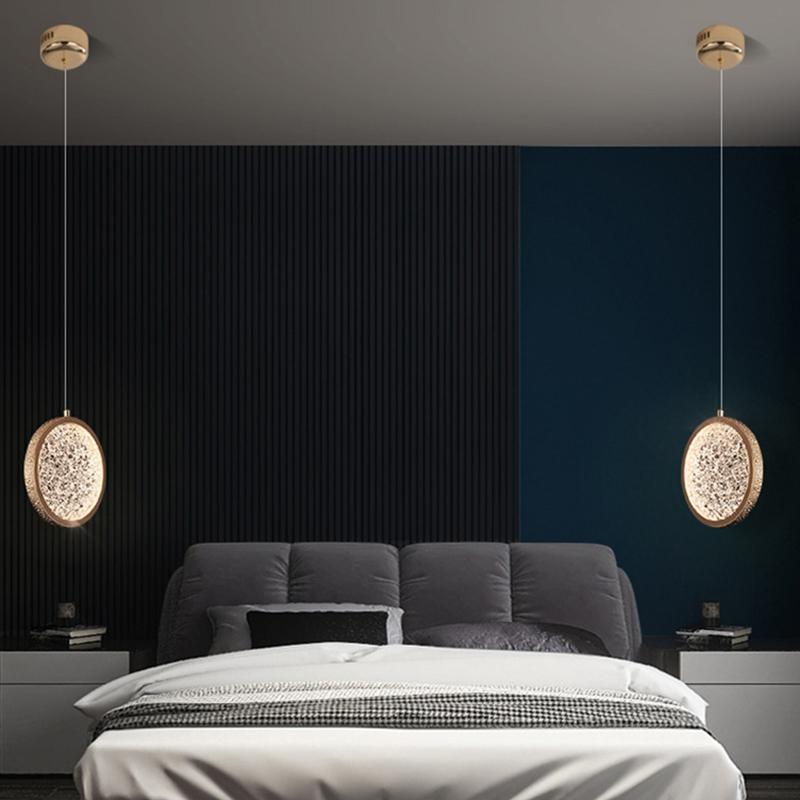 LED Modern pendant light Nordic gold crystal chandeliers indoor lighting home decor stair living room bedroom bedside decoration
