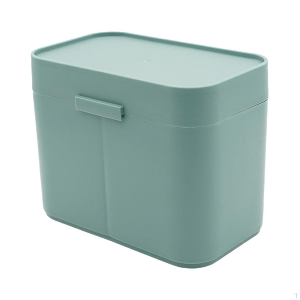 Cosmetic Pad Organizer with Divided Sections for Bathroom Storage