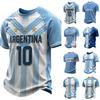 Camiseta Informal de Manga Corta con Estampado de Letras para Hombre de Argentina