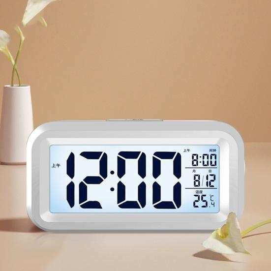 Digitaler Wecker Große LED-Anzeige Lautstärke einstellbar Touch-Snooze Datums- Temperaturanzeige Batteriebetrieben Heim Schlafzimmer Uhr